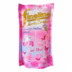 Жидкий парфюмированный стиральный порошок Fineline РОЗОВЫЙ Sweet Floral, 400 мл. Таиланд