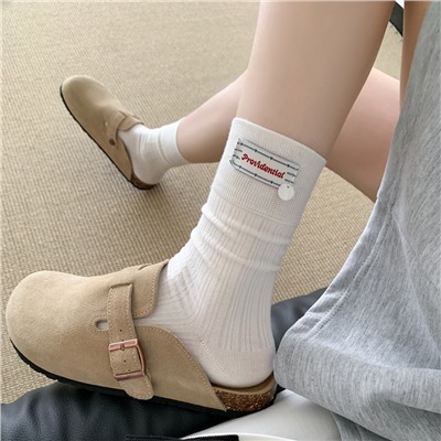Autumn cotton summer knee socks, shoes, Korean style, mid-length