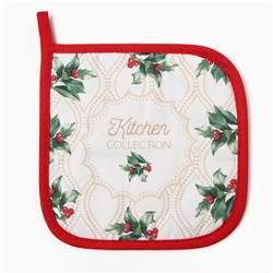 Прихватка Этель Сhristmas melody, саржа, 19×19 см,100% хлопок, ватин 250 г/м²