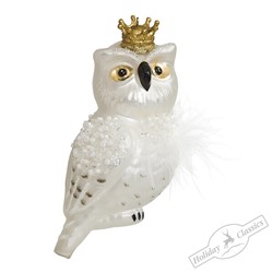 Сова "Зимнее барокко" (стекло) 6,5х7х14 см