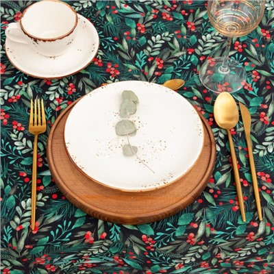 Скатерть "Этель" "Winter berry" 144х110+/- 3см, 100%хл, саржа 190г/м2