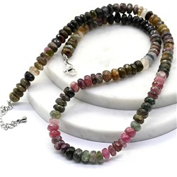 Бусы из Турмалина рондель граненый 7*4мм, 48см, 38г