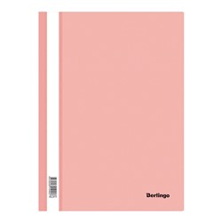 Папка-скоросшиватель пластик. Berlingo, А4, 180мкм, фламинго с прозр. верхом