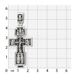 Крест (свТроица, Ап.Петр и Павел, Евангелисты, обр.Знамение) из серебра литье частичное чернение