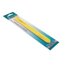 Zinger Пилка для натуральных ногтей абразивная прямая / Classic EJ-104, 150/220 грит, желтый