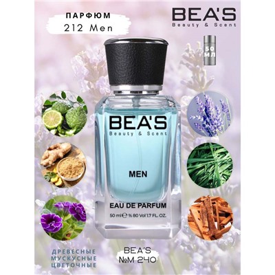 Beas M240 Carolina Herrera 212 Men edp 50 ml, Парфюм мужской Beas M240 создан по мотивам аромата Carolina Herrera 212