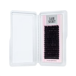 Lash Secret Ресницы для наращивания, одна длина, 16 линий, C, 0.10 мм, чёрный