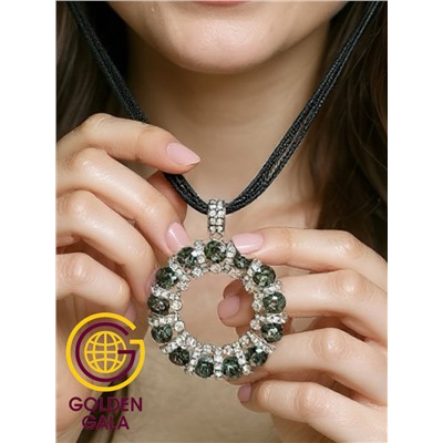 Кулон на кожаном шнурке "Женская грация" Арт КШ2130/18