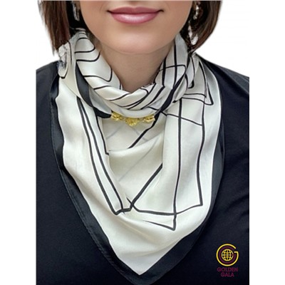 Платок на шею с украшением шелковый Арт 2530/06