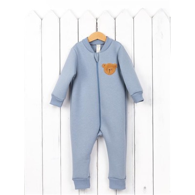 Комбинезон на стопе Baby Boom К381/6-Ф Мишка серо-голубой