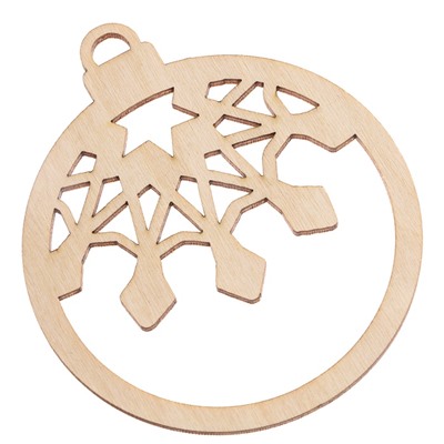 Заготовки для творчества на новый год «Шары со снежинками», 5 шт.