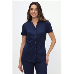 Блуза медицинская женская 3-97-04-1 / ADVA Темно-синяя (28F)