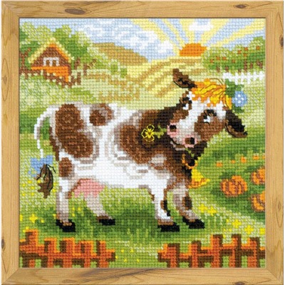 Набор для вышивания Риолис 1522 Хуторок. Коровка, 20*20 см