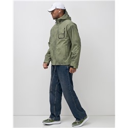Куртка спортивная мужская весна осень цвета хаки 25473Kh