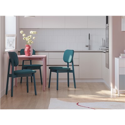 Стул Saga, рогожка, сине-зеленый