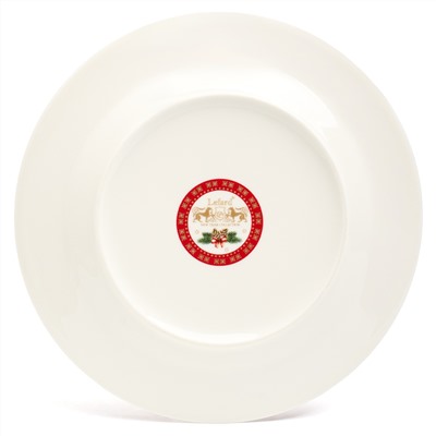 ТАРЕЛКА ЗАКУСОЧНАЯ LEFARD "С НОВЫМ ГОДОМ!" 19 СМ КРАСНАЯ (КОР=18ШТ.)
