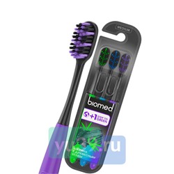 Набор зубных щёток BIOMED Black средняя, 3 шт.