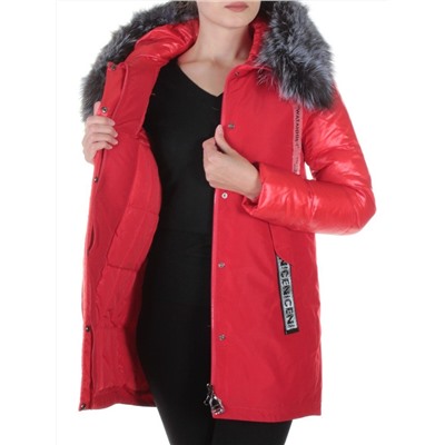 8179 RED Пальто женское с натуральным мехом Jarius