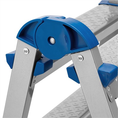 Стремянка двухсторонняя 3 ступени, сталь профиль, стальные ступени, Сибртех