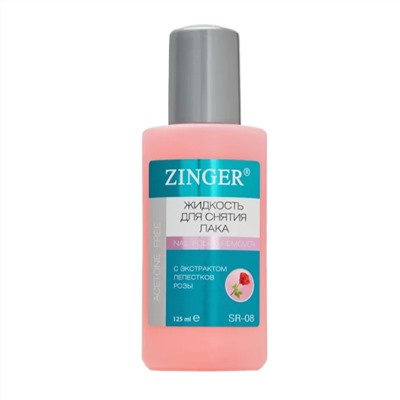 Zinger Жидкость для снятия лака с экстрактом розы, 125 мл