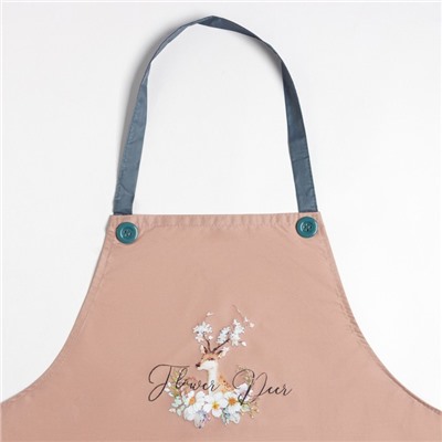 Фартук «Этель» Flower deer, сиреневый, 70×68 см, 100% п/э
