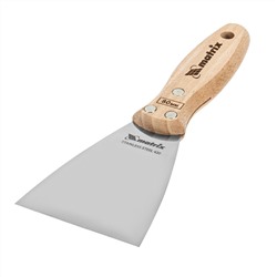 Шпательная лопатка из нержавеющей стали, 80 мм, буковая рукоятка, EFP Matrix