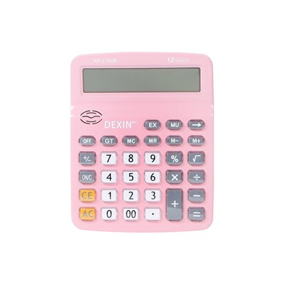 Калькулятор настольный 12-разрядный КК-2700 В, розовый