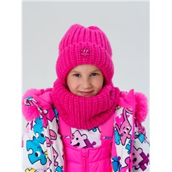 Комплект для девочки: шапка, снуд