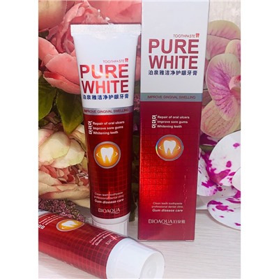 Зубная паста Bioaqua Tootpaste Pure White с экстрактом клюквы 120 g