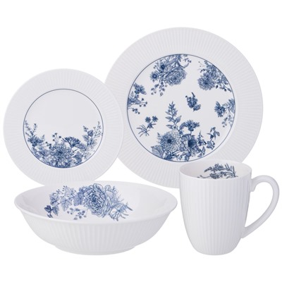 НАБОР ПОСУДЫ ОБЕДЕННЫЙ LEFARD "ROYAL BLUE" НА 4 ПЕР. 16 ПР. (КОР=1НАБ.)