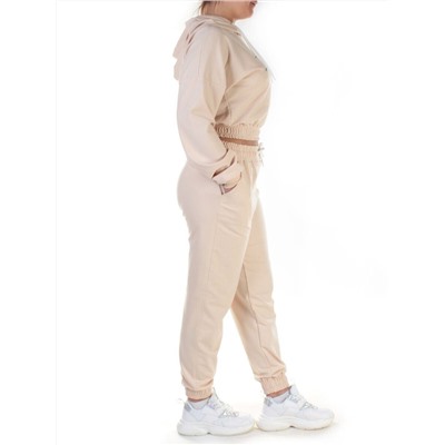Y294 BEIGE Спортивный костюм женский (100% хлопок)