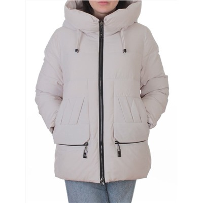 M-M05 GRAY/BEIGE Куртка зимняя женская (150 гр. холлофайбер)