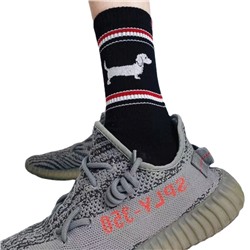 Tide, classic cartoon cotton knee socks for men and women, mid-length