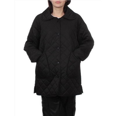 H24-003 BLACK Куртка демисезонная женская (100 гр. холлофайбер)
