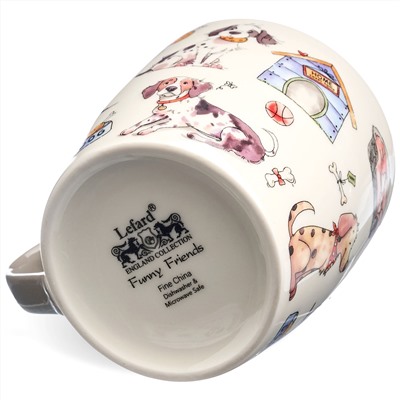 НАБОР ДЛЯ ЗАВТРАКА LEFARD "DOGS", 2 ПР.: САЛАТНИК 500МЛ, КРУЖКА 345МЛ