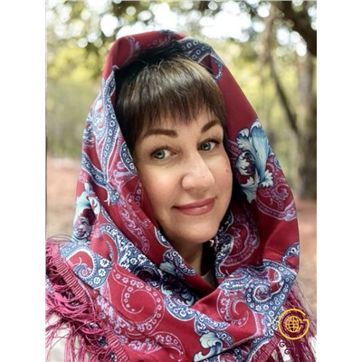 Косынка теплая на флисовой подкладке с бахромой Арт 2347/19