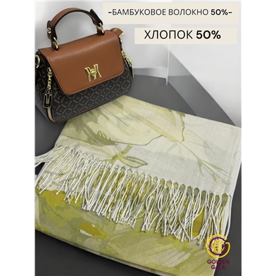 Платок с кистями цветочный принт 3D  Арт: С2512/02