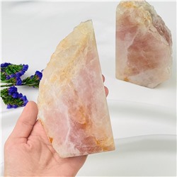 Радуга Самоцветов Держатель для книг из Розового кварца (Мадагаскар)