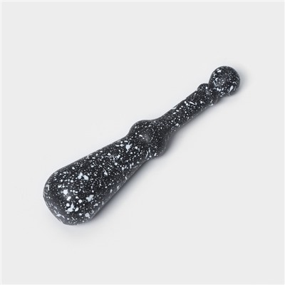 Ступка с пестиком «Грани», 10×18 см, чёрная