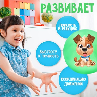 Мяч детский «Пёсик» 22 см, 60 г, цвета микс