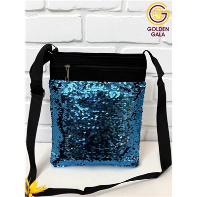 Сумка-планшет с пайетками на длинной ручке 22,5х27,5  см