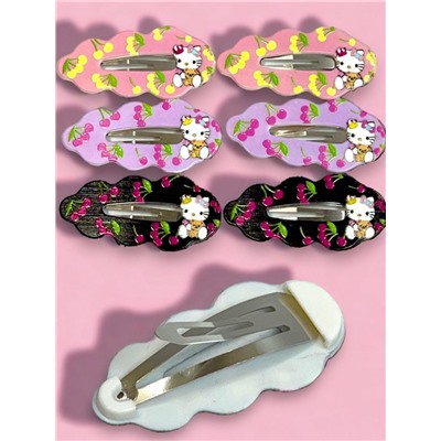 Набор детских зажимов для волос "Тик-так" 6 шт ТК5 тип 1