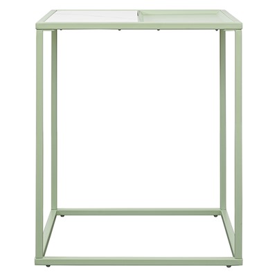 Столик кофейный Mayen, 45х45 см, белый/зеленый