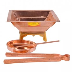 Медный набор (5 предметов), Pure Copper Hawan Kund Set, произв. SHIV SHAKTI ARTS