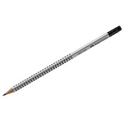 Карандаш ч/г Faber-Castell "Grip 2001" HB, с ластиком, трехгран., заточен.,117200