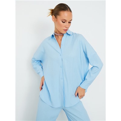 Рубашка oversize с тиснением