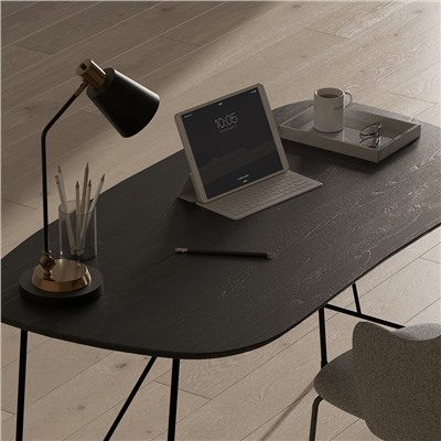 Лампа настольная Pilwy, Ø21х65 см, золотистая/черная