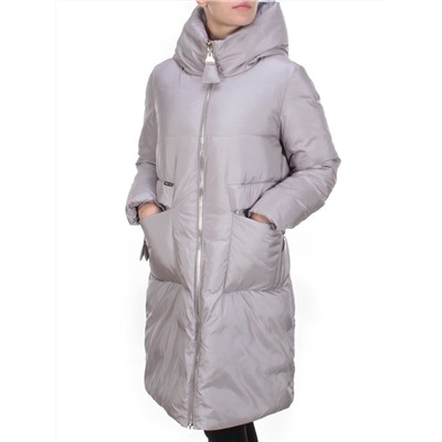 2119 LIGHT GREY Пальто зимнее женское MELISACITI (200 гр. холлофайбера)