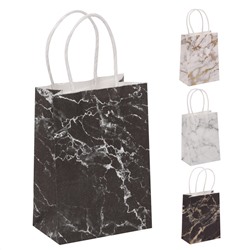 Пакет подарочный 11*15*6 Мрамор крафт ассорти 4 вида КОКОС 232210/12/Китай