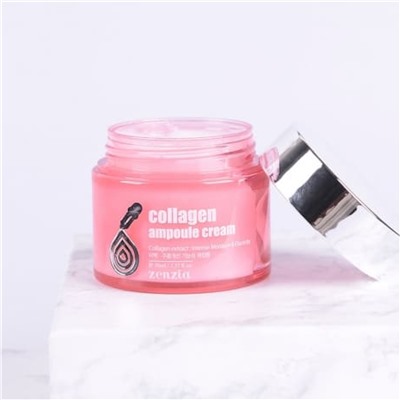 Jigott Крем для лица увлажняющий с коллагеном / Zenzia Collagen Ampoule Cream, 70 мл